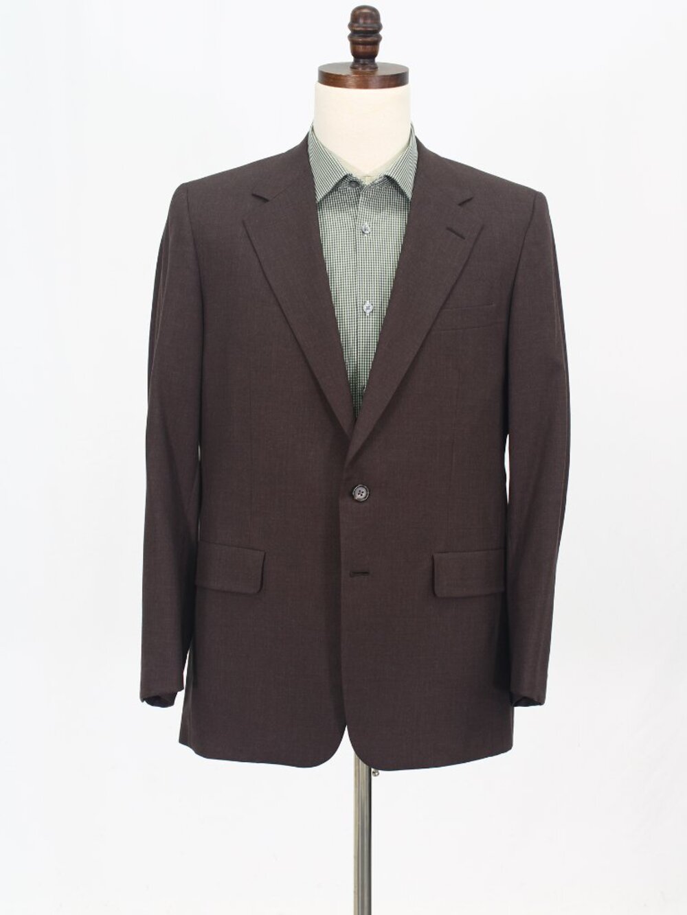 Hickey Freeman 43R Brown Blazer Sport Coat Jacket 2-Button Solid M584